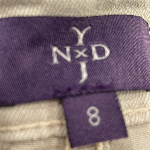 NYDJ Size 8 Sand Color Slim Straight Ankle Jeans Lift & Tuck Slimming 5 Pocket - Picture 5 of 10